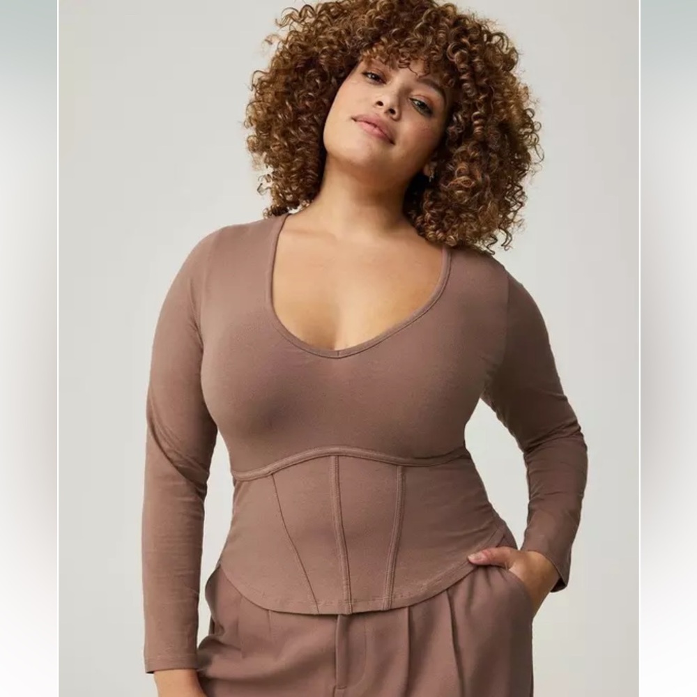 Torrid corset long sleeve t shirt